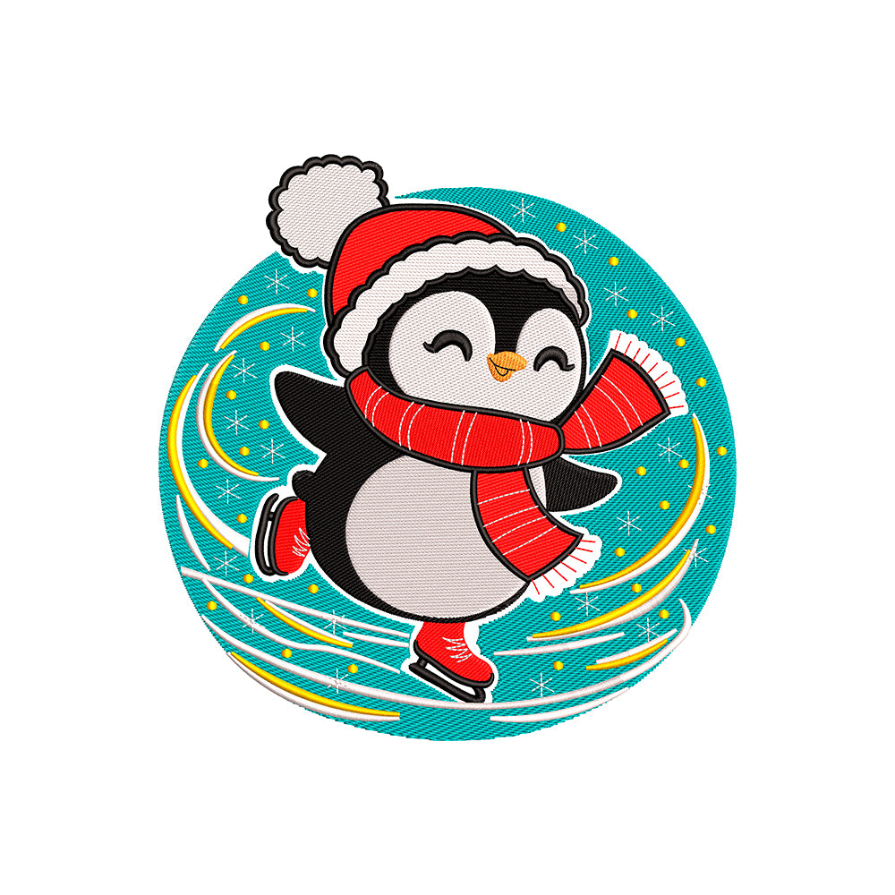 Christmas penguin embroidery designs - 271018