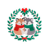 Cute fox couple embroidery designs - 271030