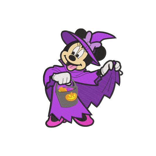 Halloween embroidery designs witch mouse - 29042404