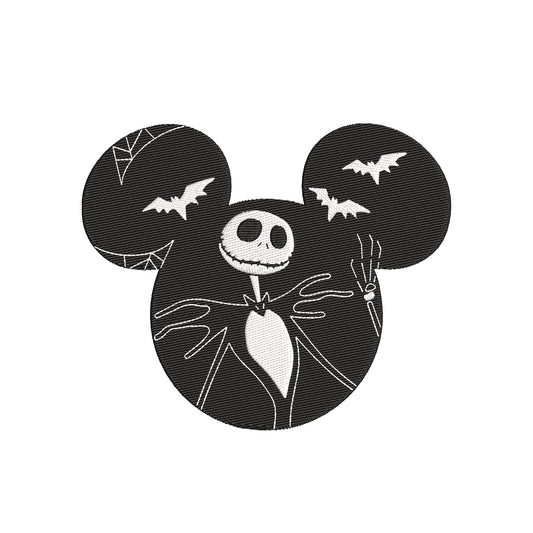 Halloween embroidery designs skeleton mouse silhouette - 29042410