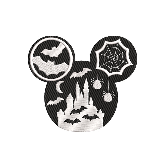 Halloween embroidery designs mouse silhouette - 29042411