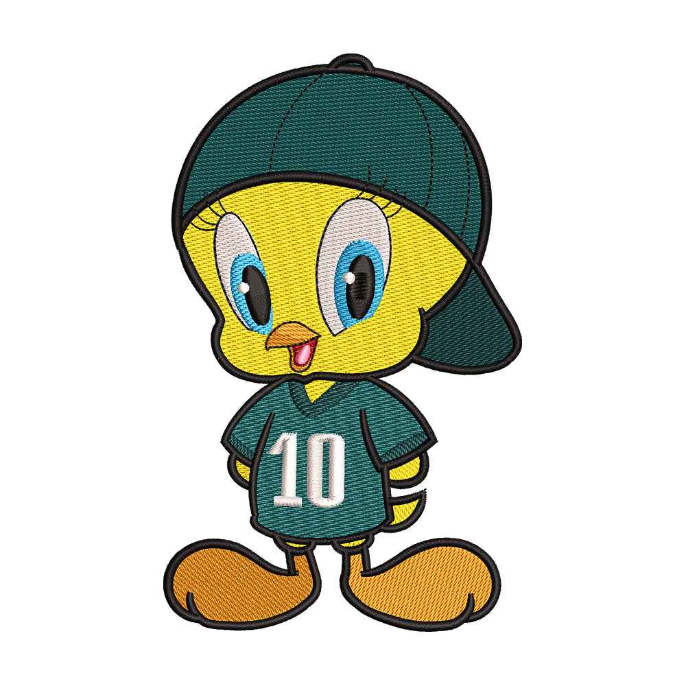 Sporty Little Yellow Bird Bird Embroidery Design - 310320