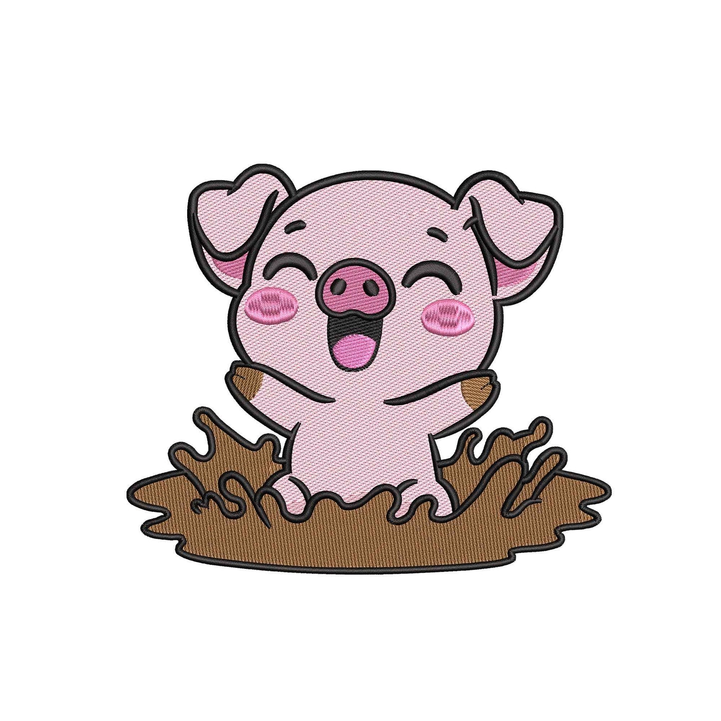 Cute little pig embroidery designs for machine - 31032401
