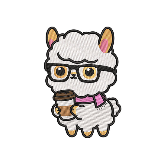 Lovely llama designs of embroidery - 31032430