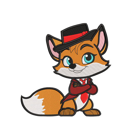 Cool fox embroidery designs for machine - 31032434