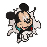 Mickey Mouse Breaking Through Embroidery Design - 310327