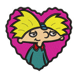 Hey Arnold Heart Portrait Embroidery Design - 310334