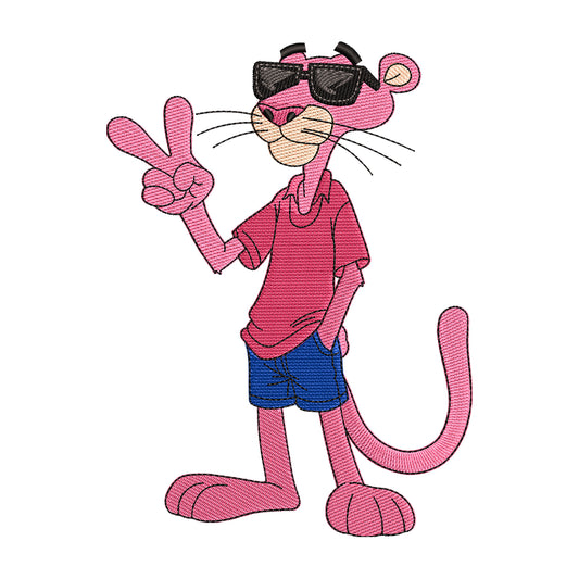 Cool Pink Panther Embroidery Design - 310342