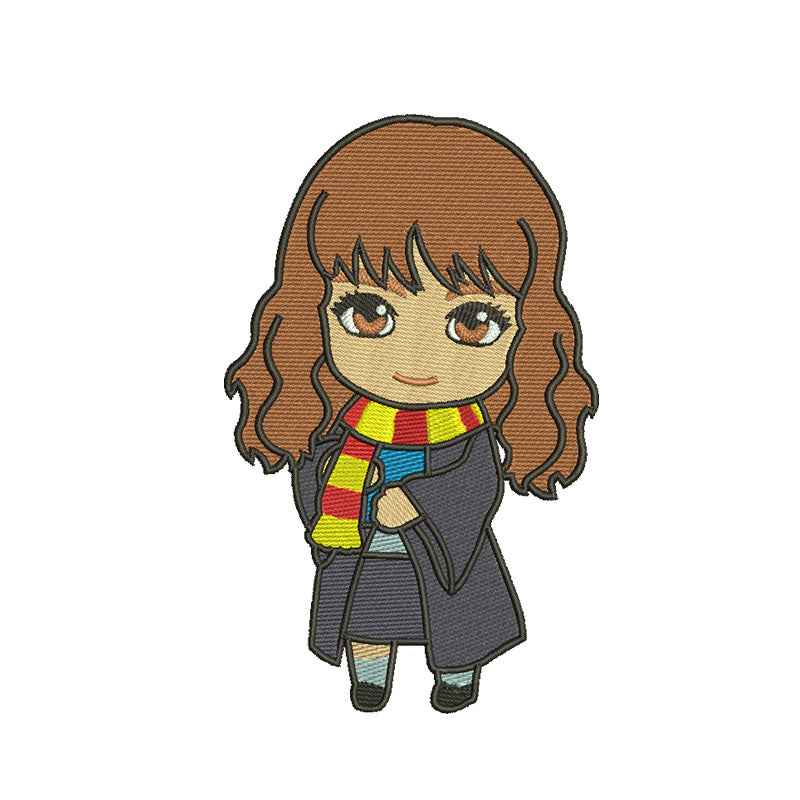 Girl Wizard embroidery design character - 313001