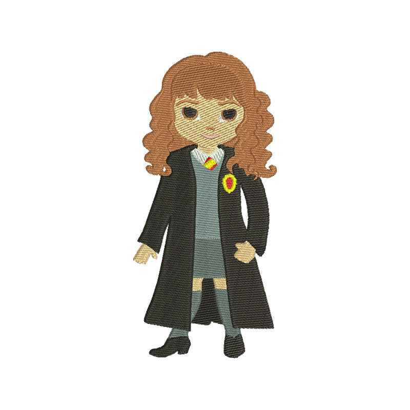 Girl Wizard embroidery character design - 313005