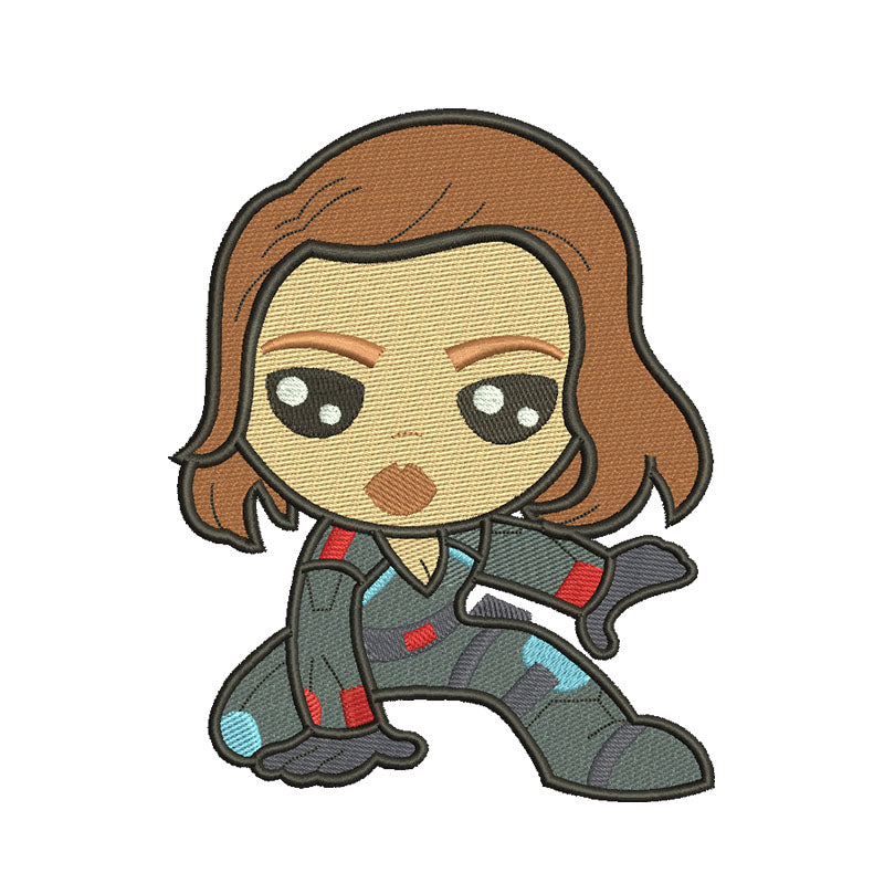 Female superhero embroidery designs b. widow - 314033