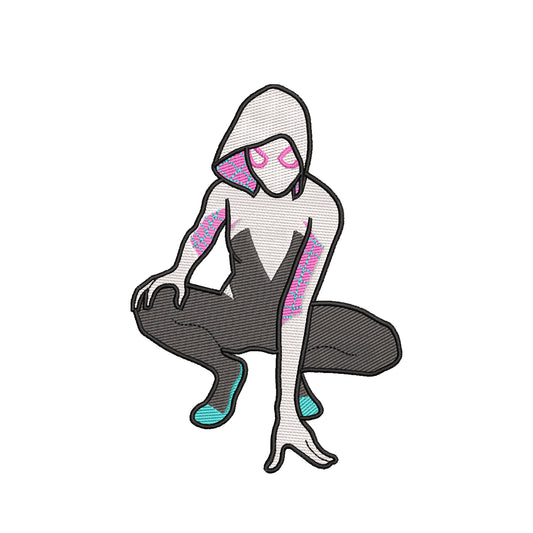 Girl superhero Embroidery designs of machine - 314078
