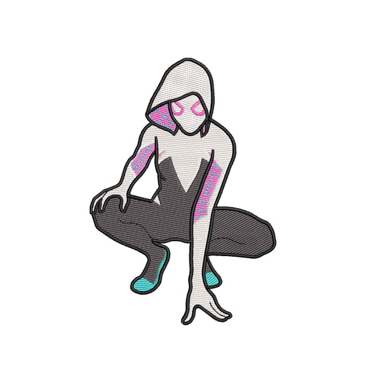 Girl superhero Embroidery designs of machine - 314078