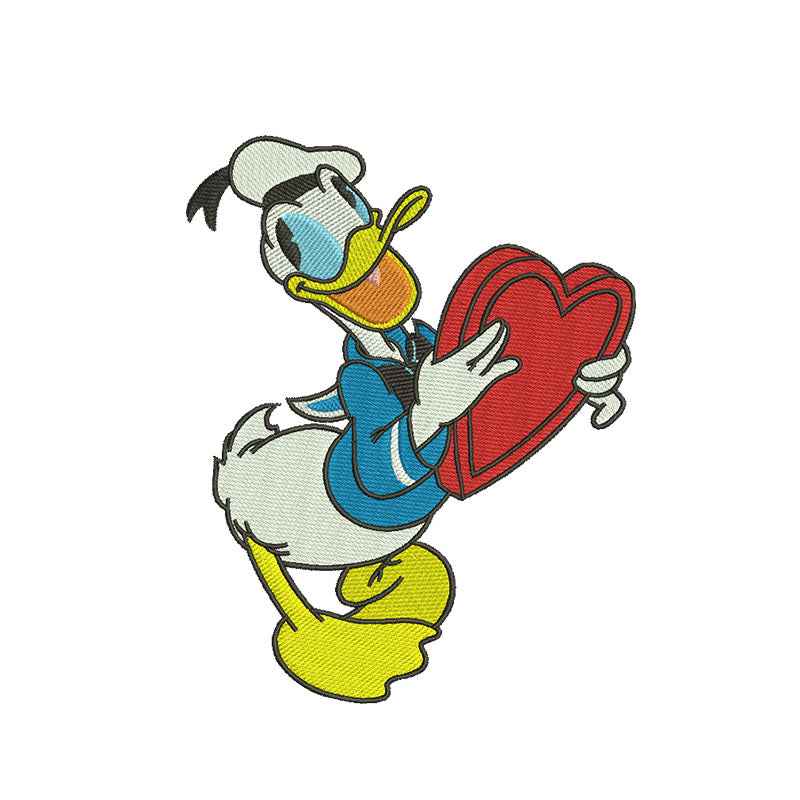 Duck Heart embroidery digital designs - 315038