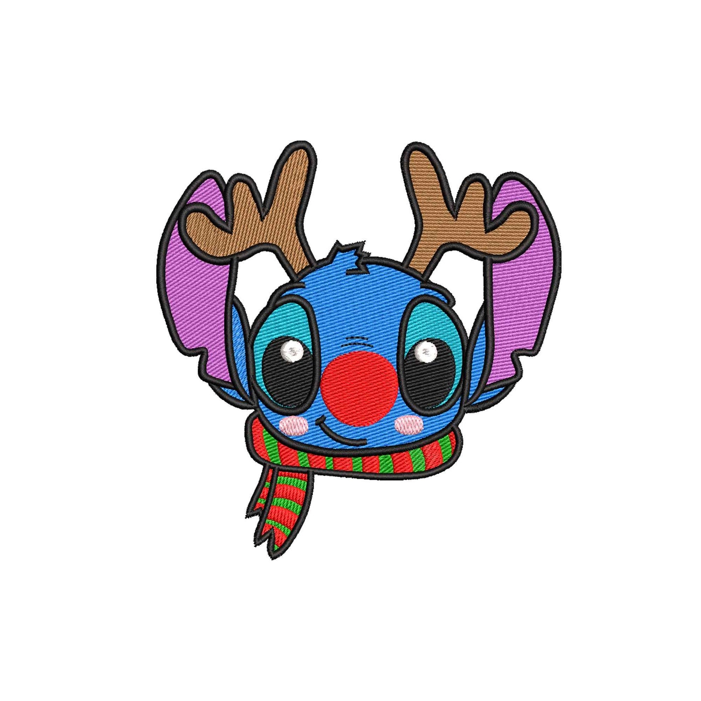 Cute Blue Alien Pet machine embroidery designs Christmas - 323029