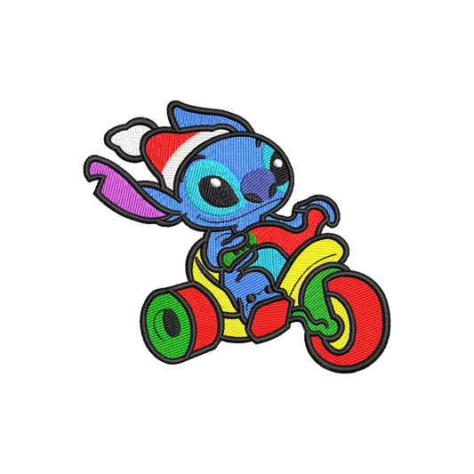 Cute Blue Alien Pet designs of embroidery Christmas - 323031