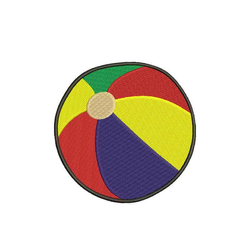 Beach ball machine embroidery designs - 410053