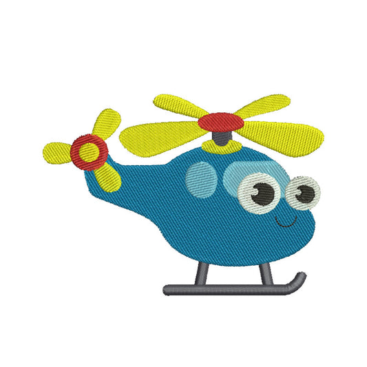 Helicopter machine embroidery designs - 410064