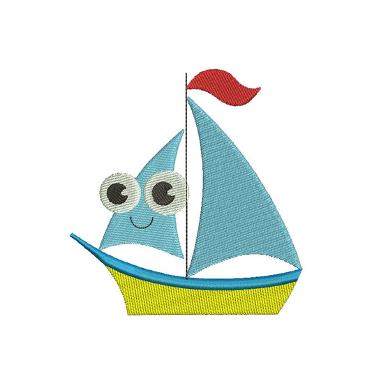 Ship machine embroidery designs - 410067