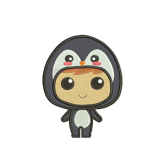 Penguin boy machine embroidery designs - 410096
