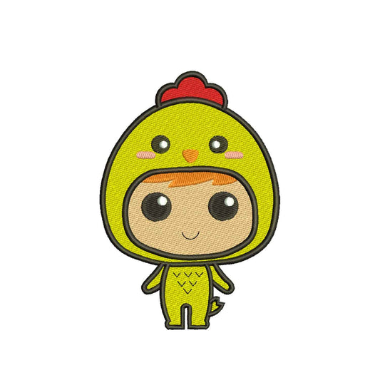 Chicken boy machine embroidery designs - 410098