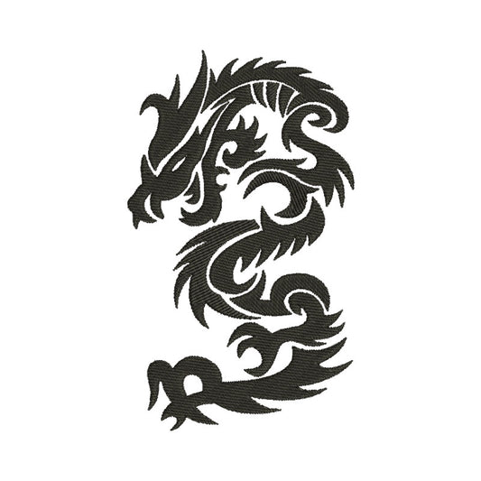 Dragon embroidery designs silhouette - 610006