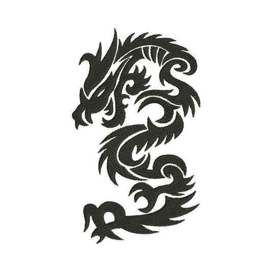 Dragon embroidery designs silhouette - 610006