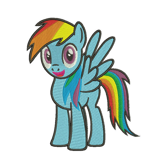 Pony machine embroidery designs rainbow - 610078