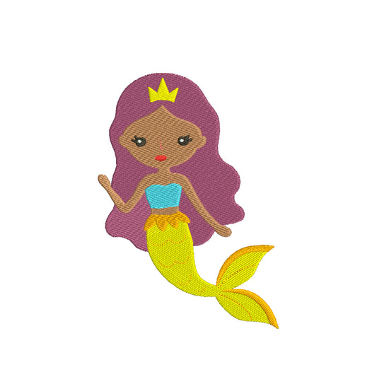 Mermaid embroidery designs for babies - 610105