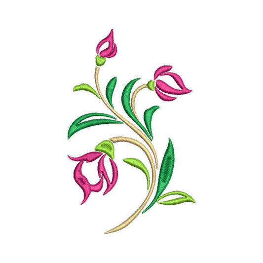 Silhouette flower embroidery designs for machine - 710010