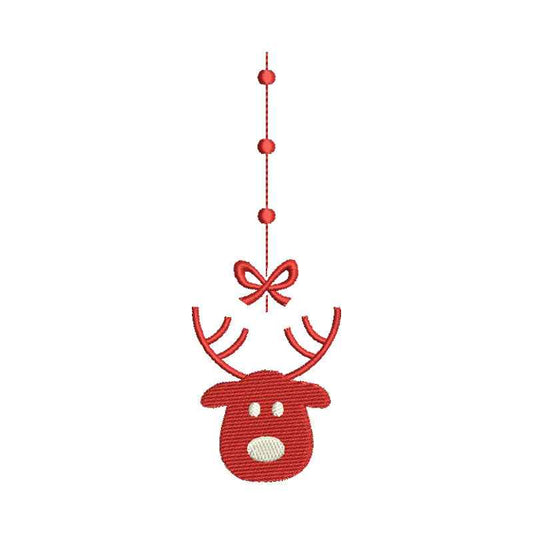 Christmas ornament embroidery designs deer - 910007