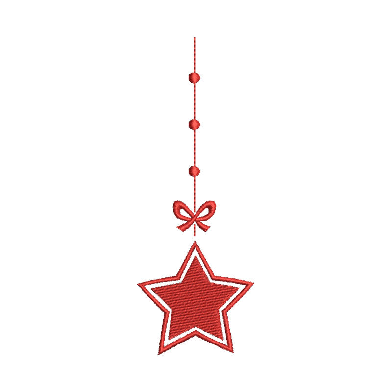Christmas ornament embroidery dseigns star - 910008