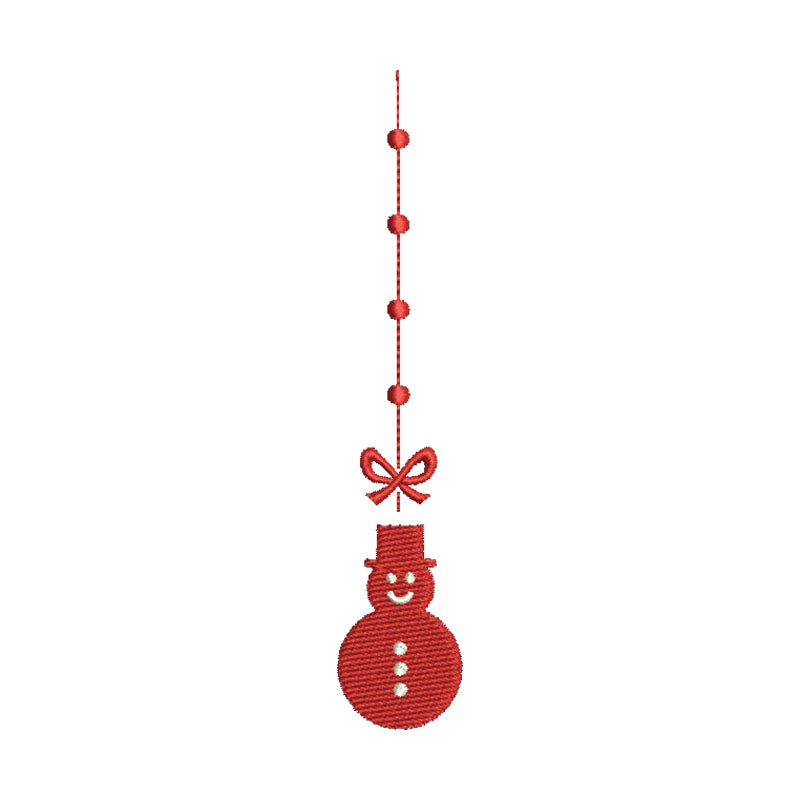 Christmas ornament embroidery designs snowman - 910009