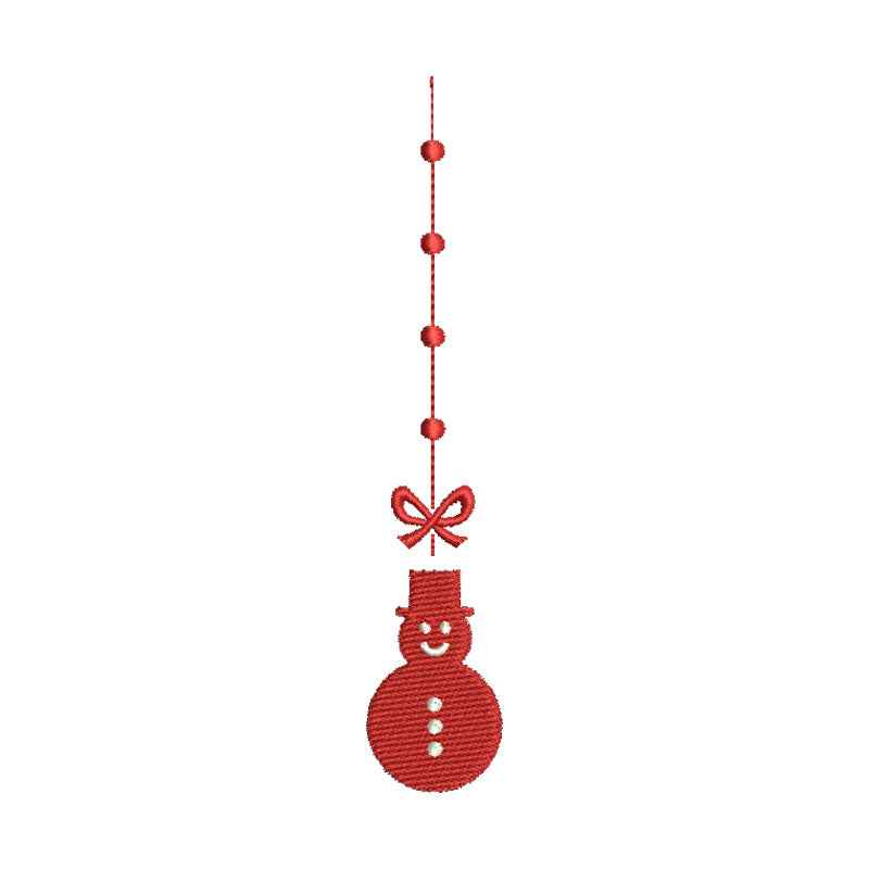 Christmas ornament embroidery designs snowman - 910009