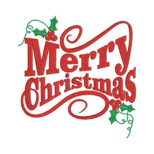 Merry Christmas embroidery designs for machine - 910029