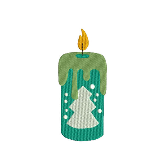 Embroidery designs christmas candle - 910096