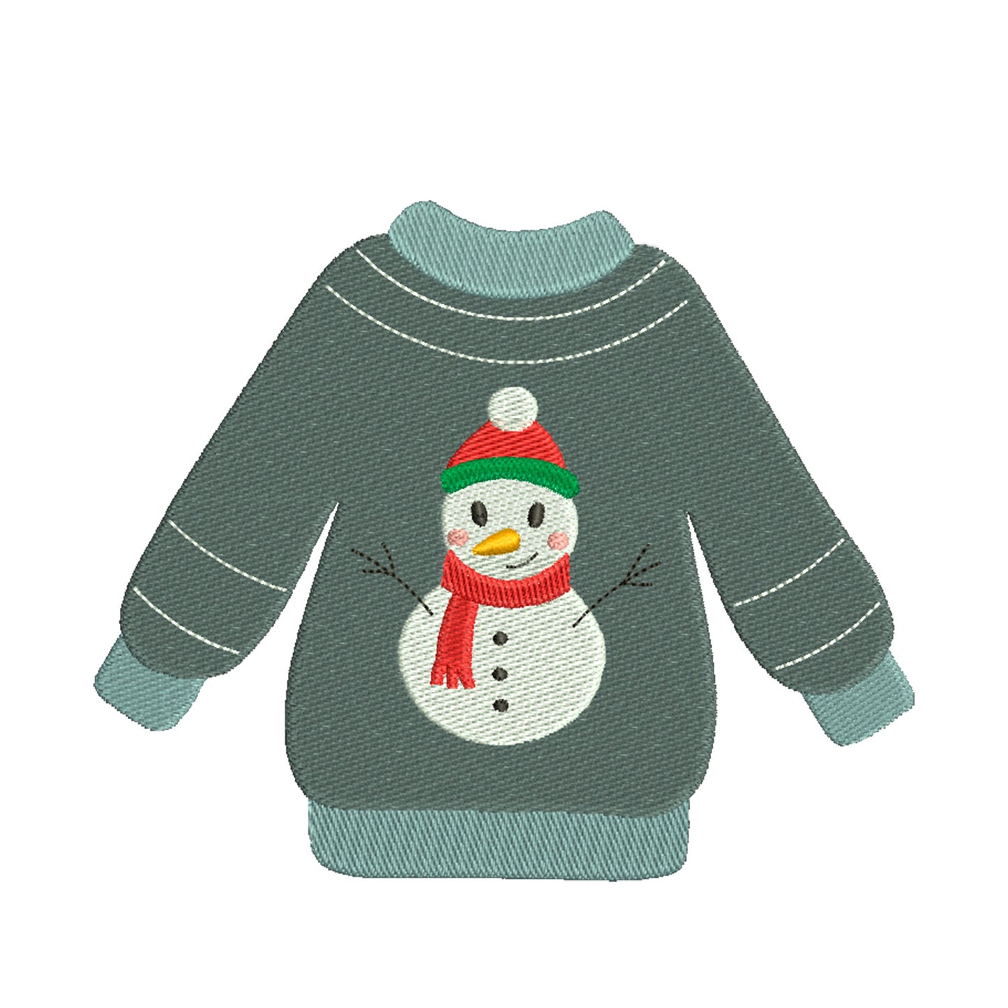 Embroidery designs christmas sweater snowman - 910103