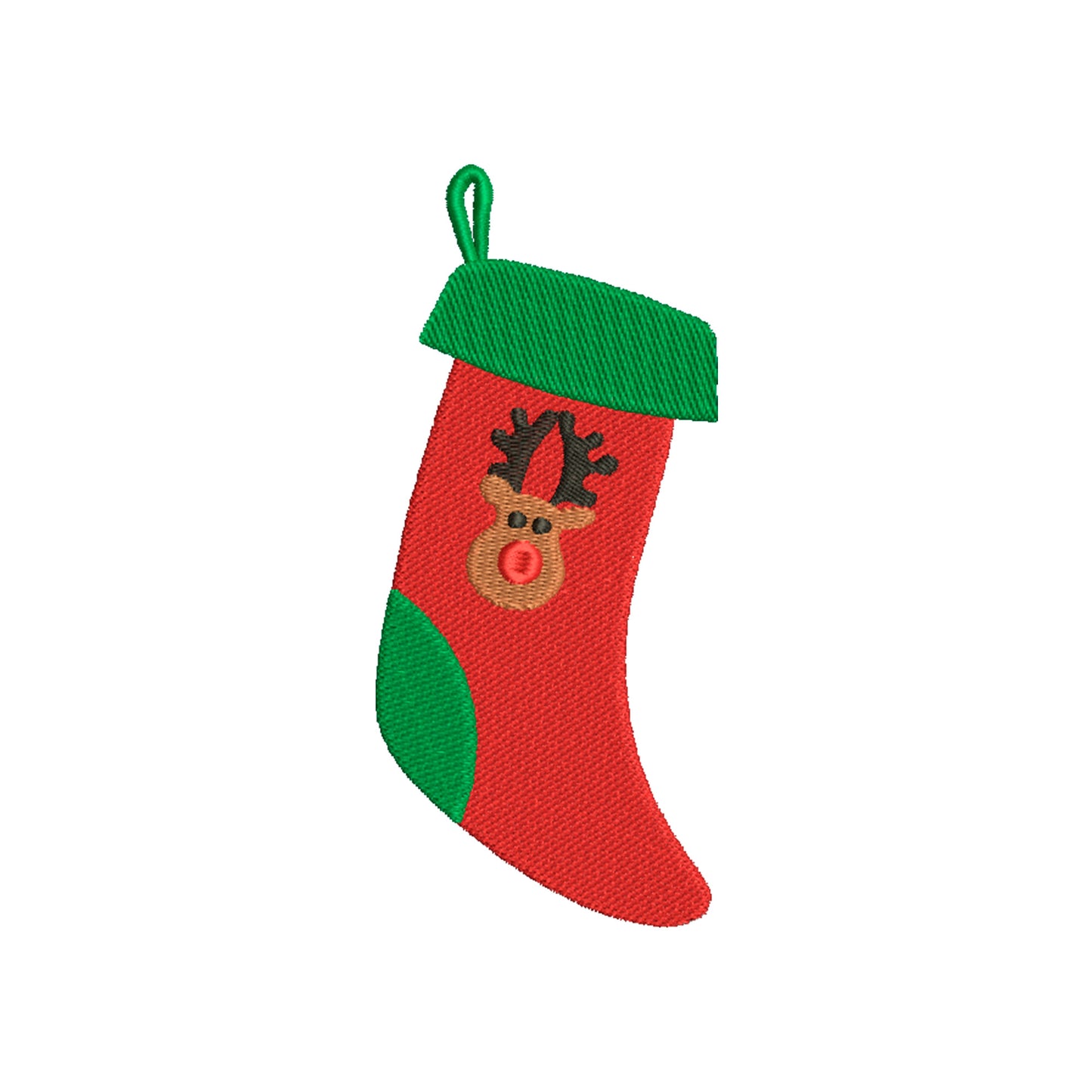 Christmas socks deer embroidery designs - 910130