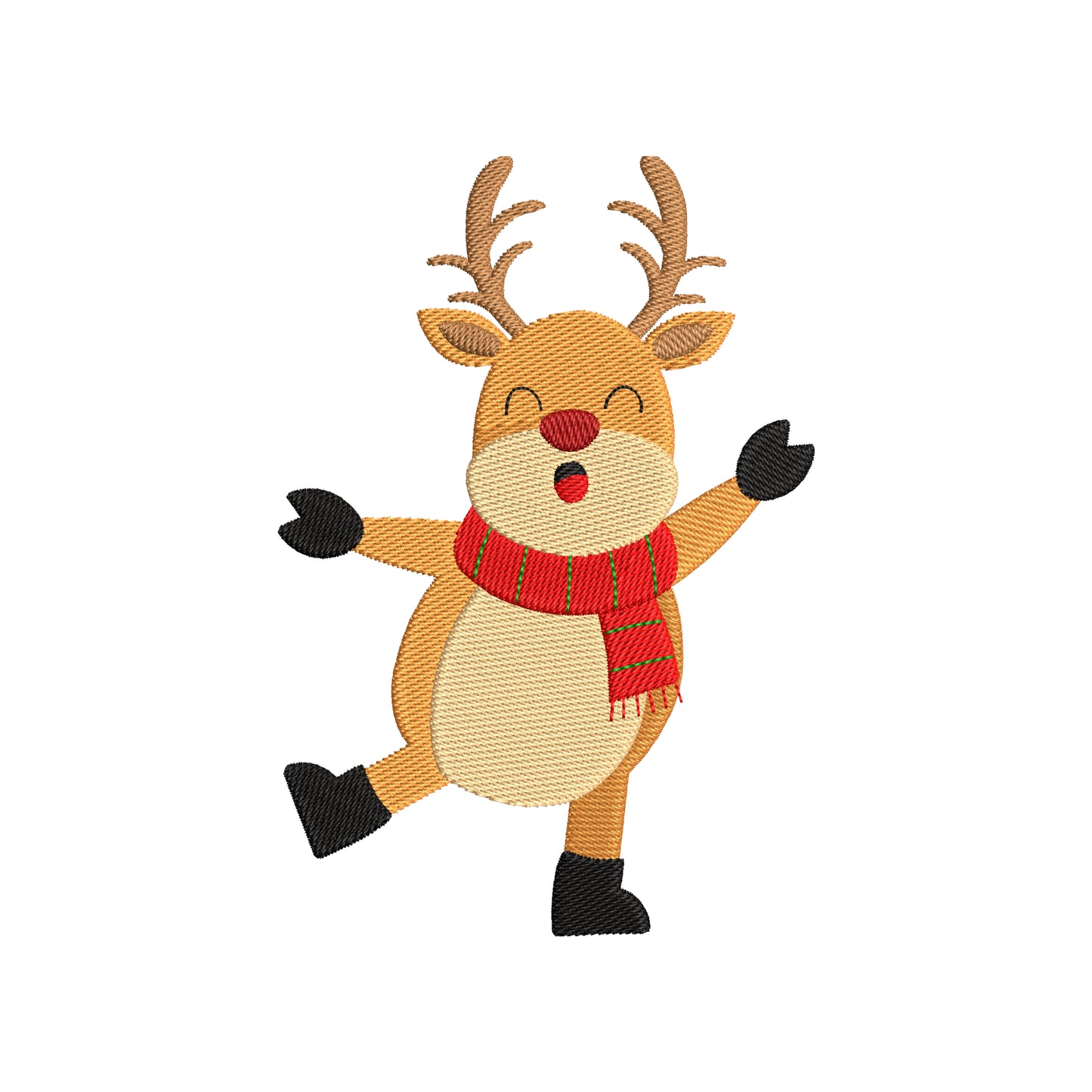 Deer Christmas digital embroidery designs - 910249