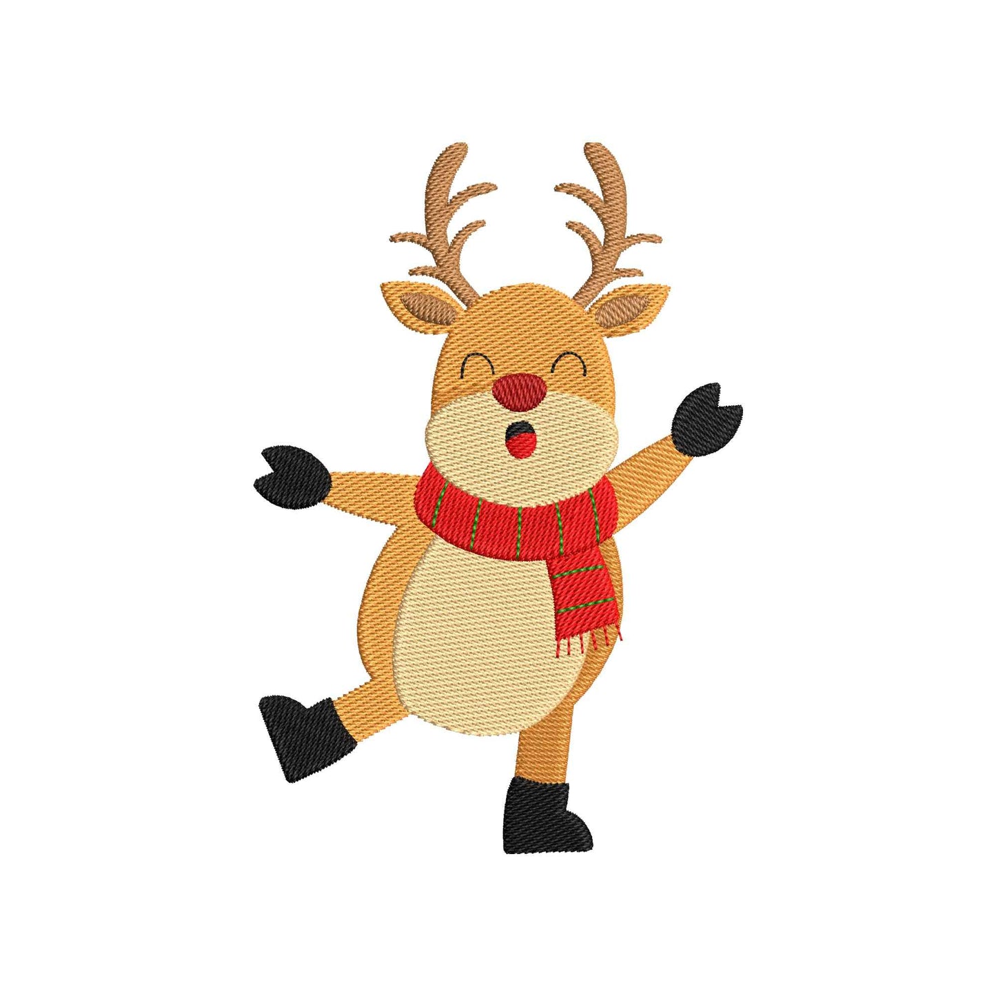 Deer Christmas digital embroidery designs - 910249