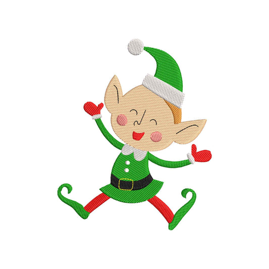 Christmas elf digital embroidery designs - 910271