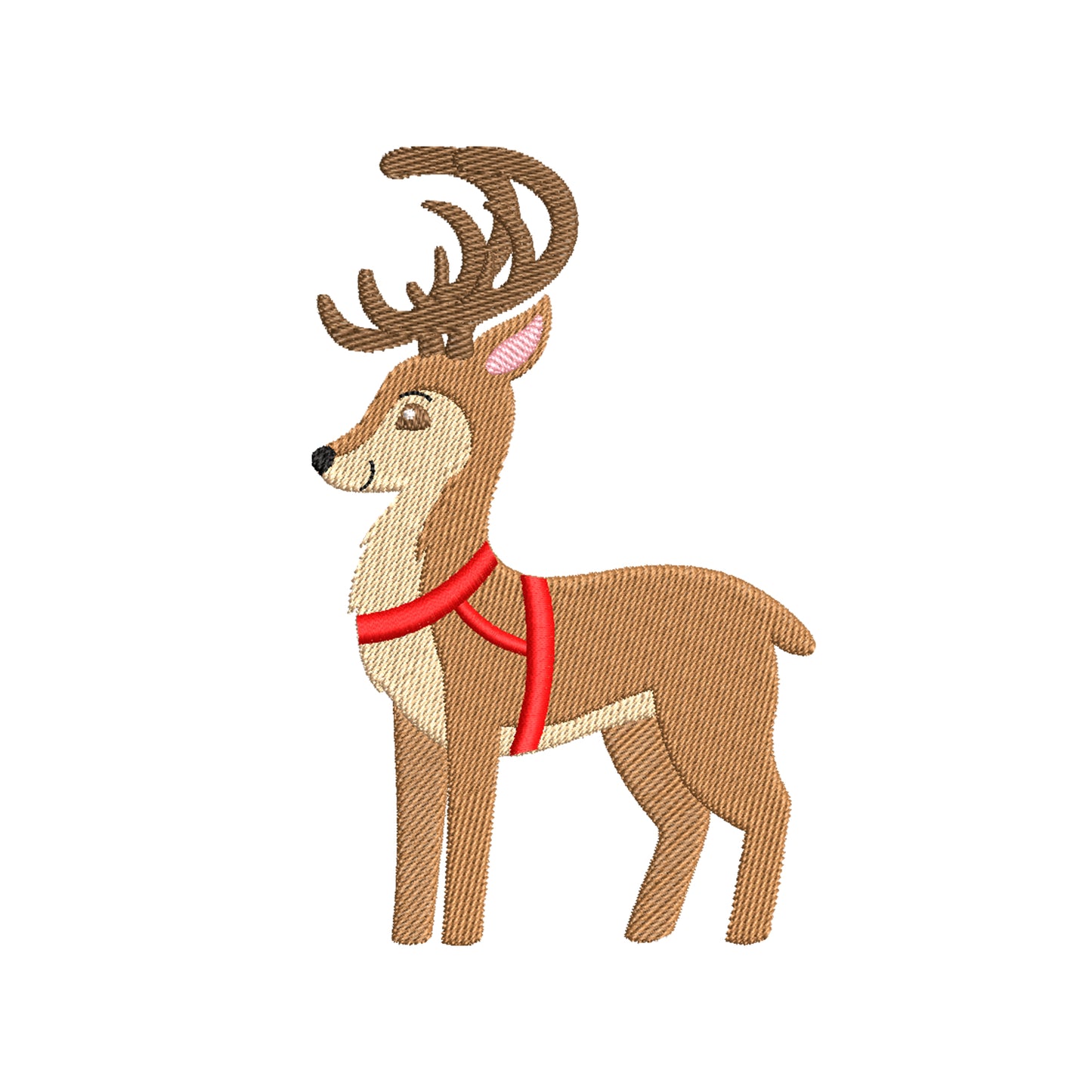 Christmas deer digital embroidery designs - 910293