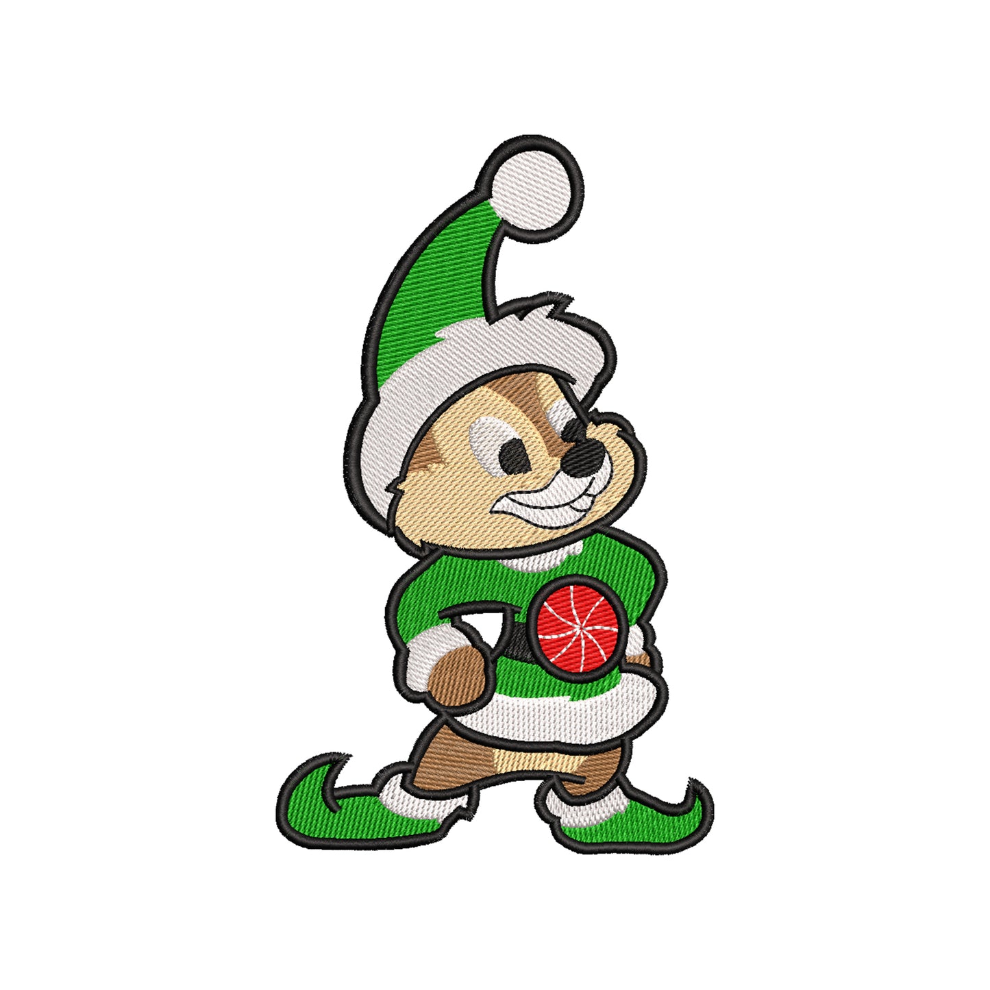 Christmas embroidery design cute chipmunk - 910299