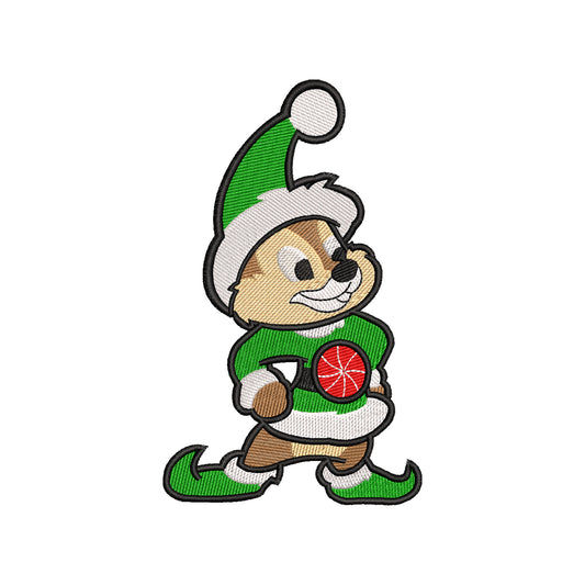 Christmas embroidery design cute chipmunk - 910299