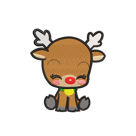 Deer embroidery designs Christmas - 910308