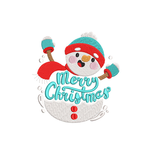 Snowman Merry Christmas embroidery designs Christmas - 910310