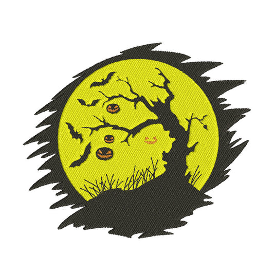 Halloween moon machine embroidery designs - 930006