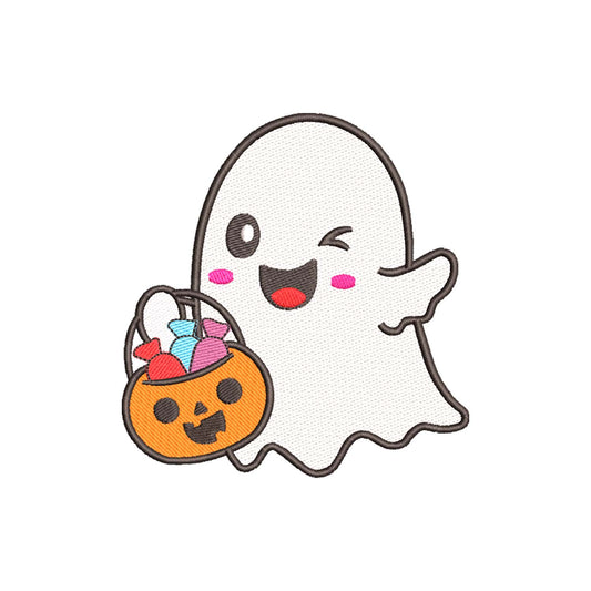 Halloween ghost candy machine embroidery designs - 930056