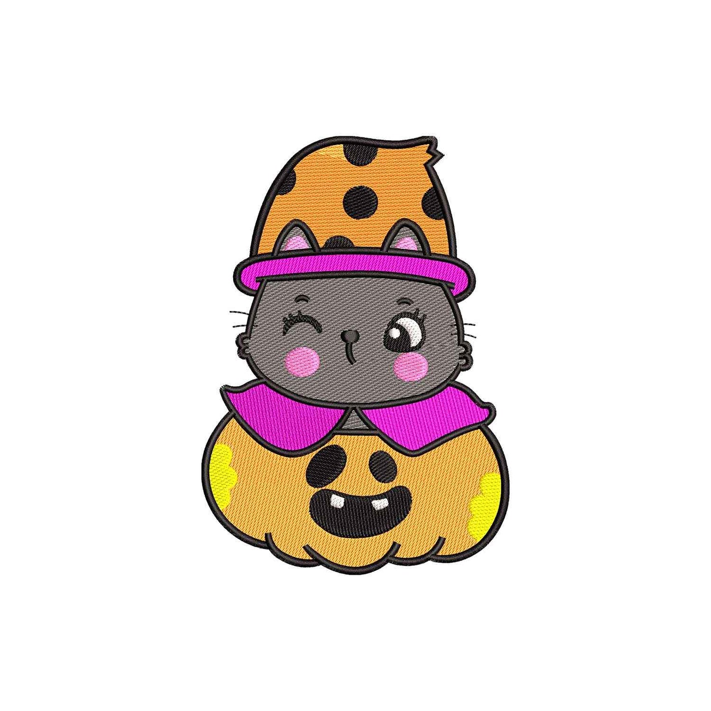 Halloween cat pumpkin machine embroidery designs - 930063