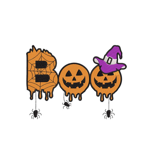 Halloween pumpkin "Boo" machine embroidery designs - 930065